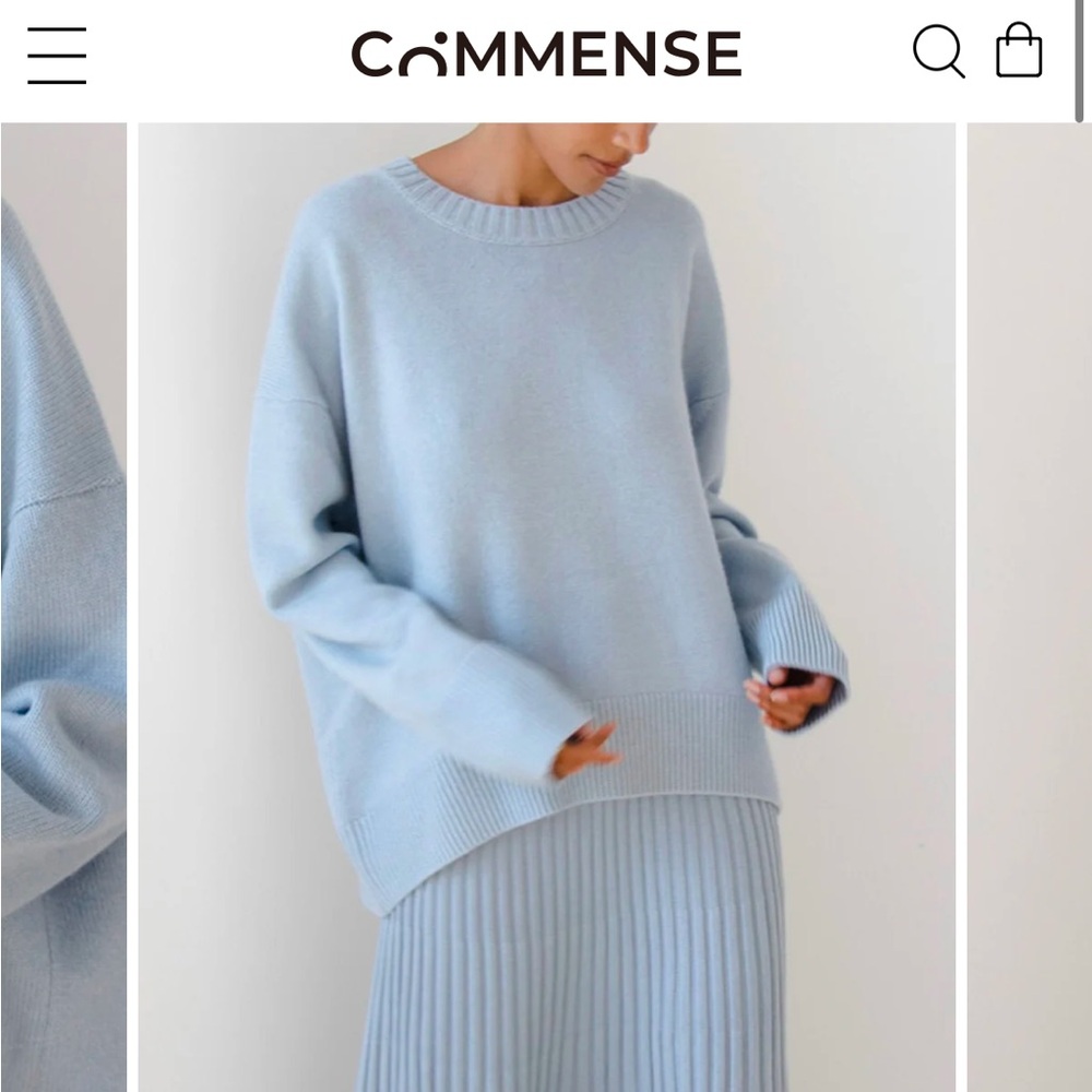 Commense Candyfloss Oversized Pullover Sweater - Light Blue